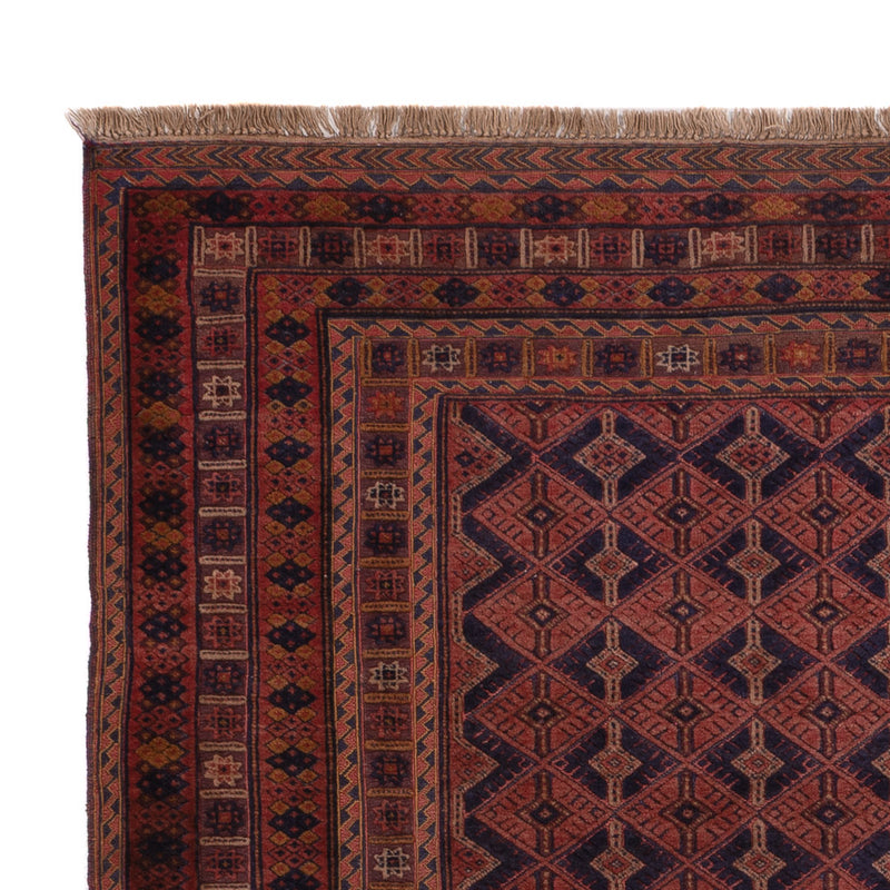 Kelim Afghan Teppich 152x193cm - dunkelrot