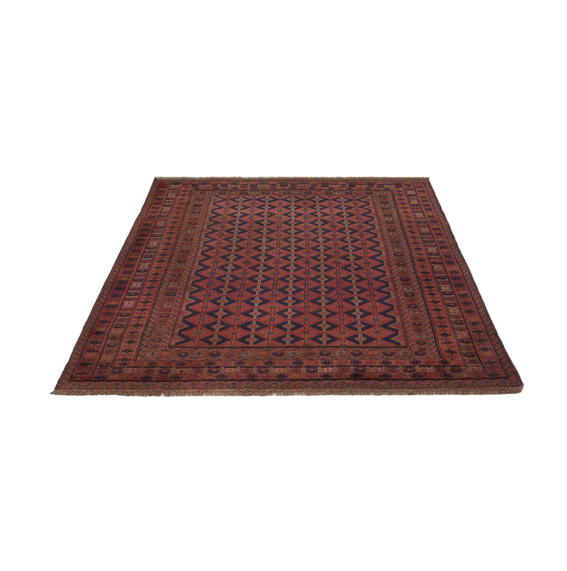 Kelim Afghan Teppich 152x193cm - dunkelrot