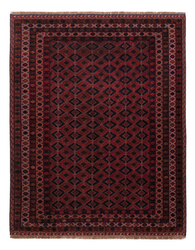 Kelim Afghan Teppich 155x194cm - dunkelrot