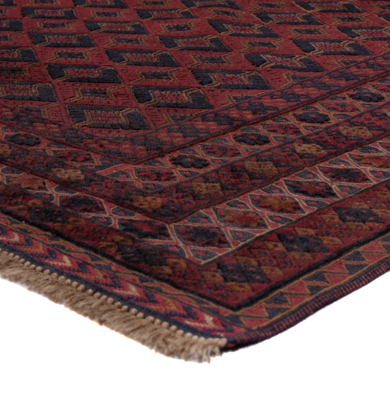 Kelim Afghan Teppich 155x194cm - dunkelrot