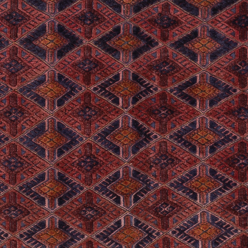 Kelim Afghan Teppich 148x194cm - dunkelrot