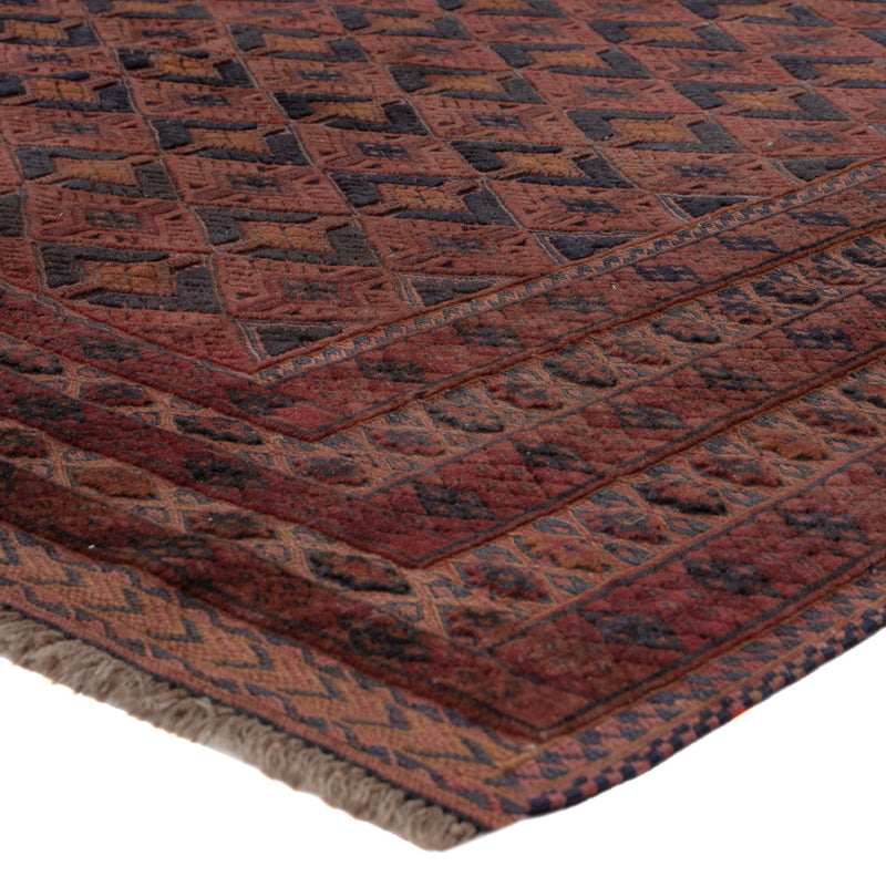 Kelim Afghan Teppich 148x194cm - dunkelrot