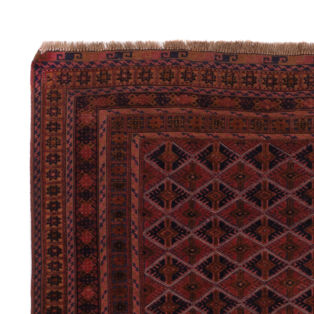 Kelim Afghan Teppich 145x195cm - dunkelrot