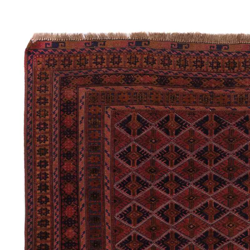 Kelim Afghan Teppich 145x195cm - dunkelrot