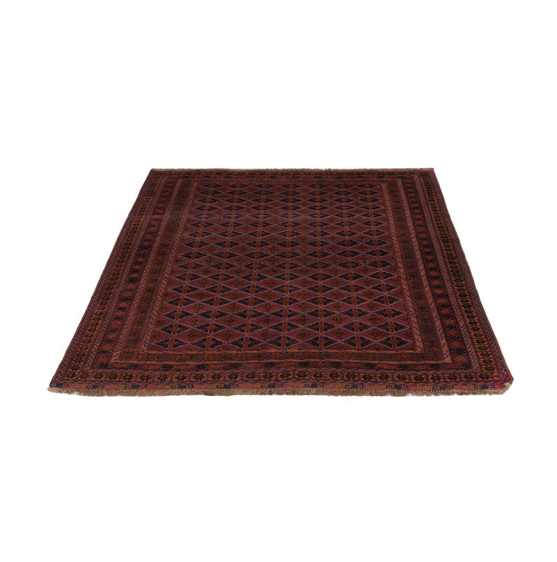 Kelim Afghan Teppich 145x195cm - dunkelrot