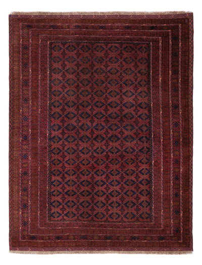 Kelim Afghan Teppich 155x205cm - dunkelrot