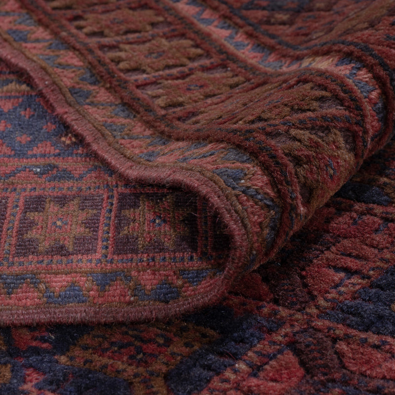 Kelim Afghan Teppich 155x205cm - dunkelrot