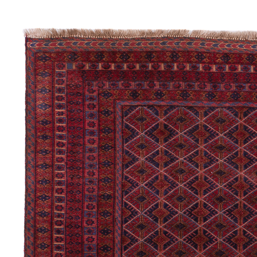 Kelim Afghan Teppich 160x194cm - dunkelrot
