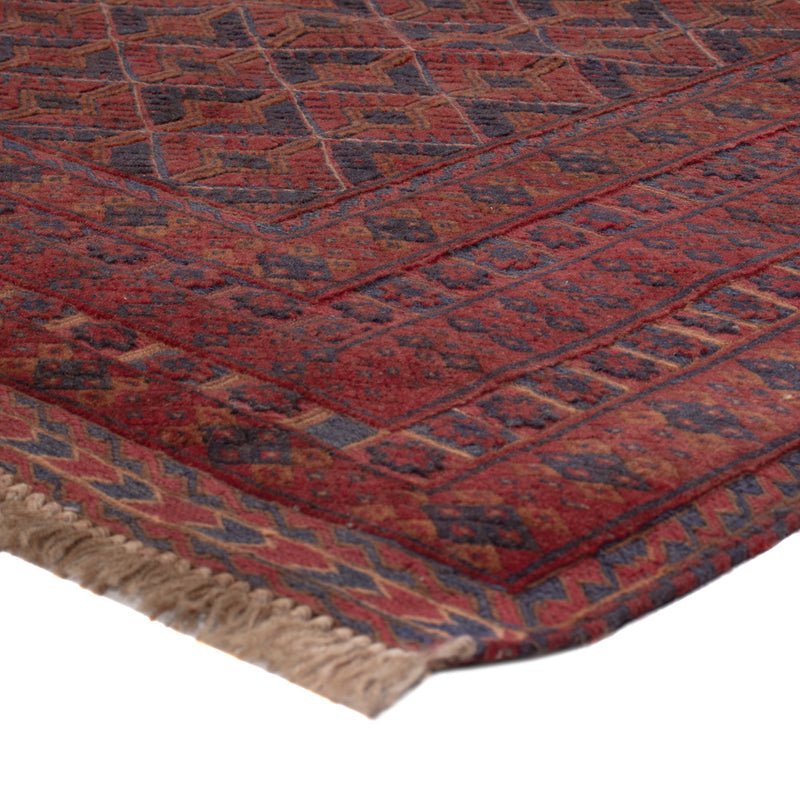 Kelim Afghan Teppich 160x194cm - dunkelrot