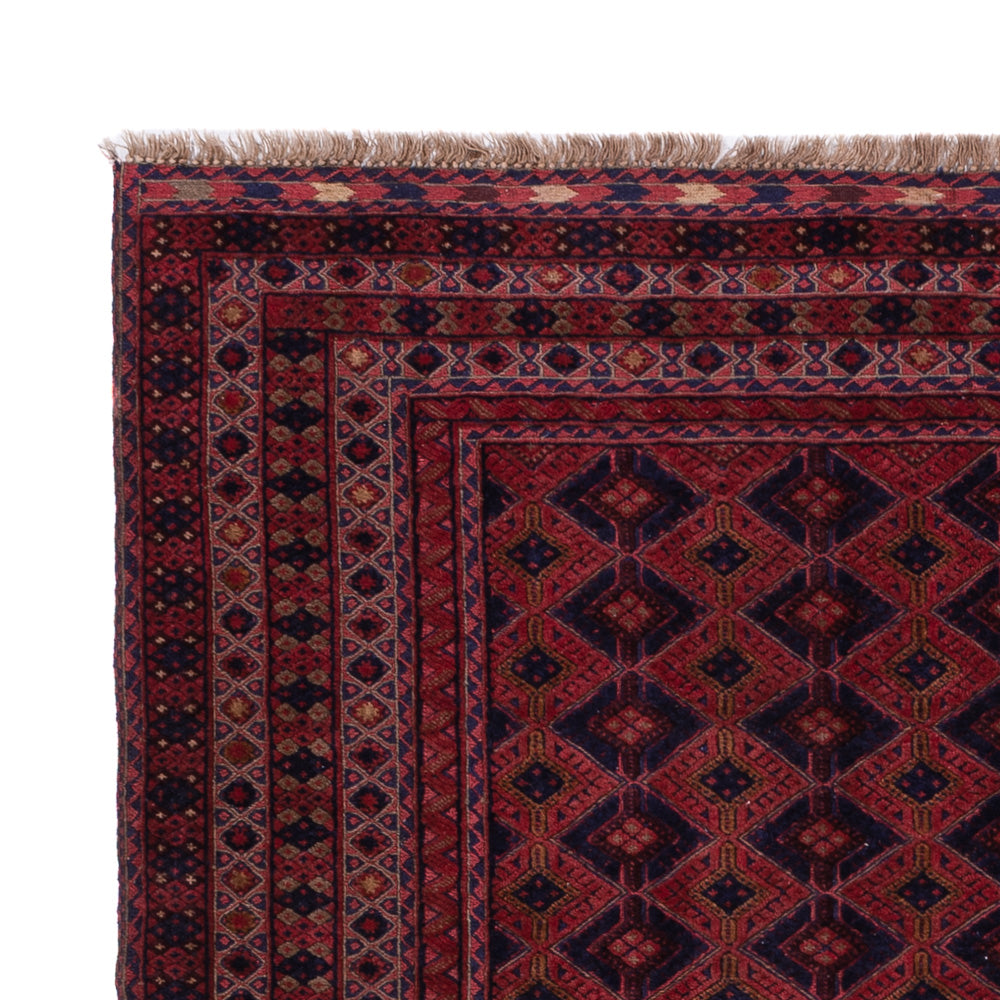 Kelim Afghan Teppich 153x198cm - dunkelrot