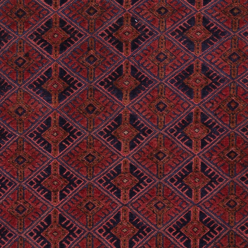 Kelim Afghan Teppich 152x194cm - dunkelrot