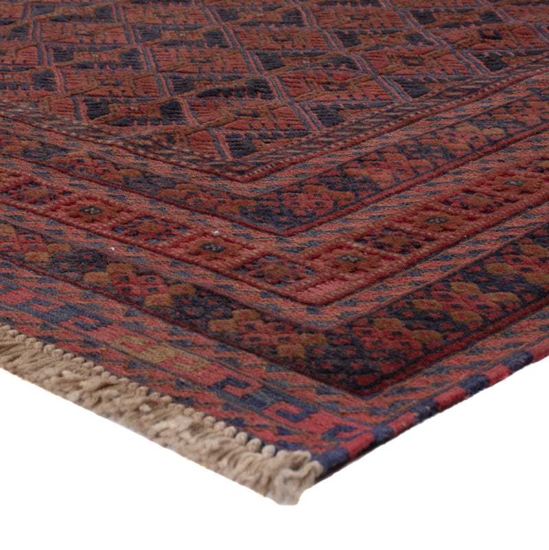 Kelim Afghan Teppich 152x194cm - dunkelrot