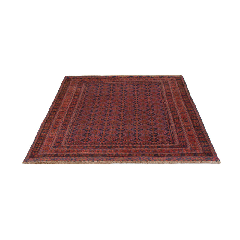 Kelim Afghan Teppich 152x194cm - dunkelrot