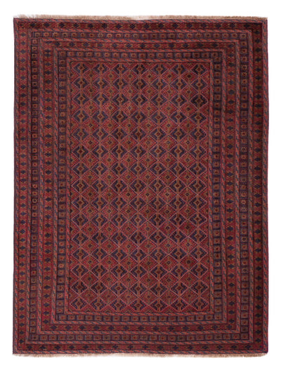 Kelim Afghan Teppich 155x205cm - dunkelrot