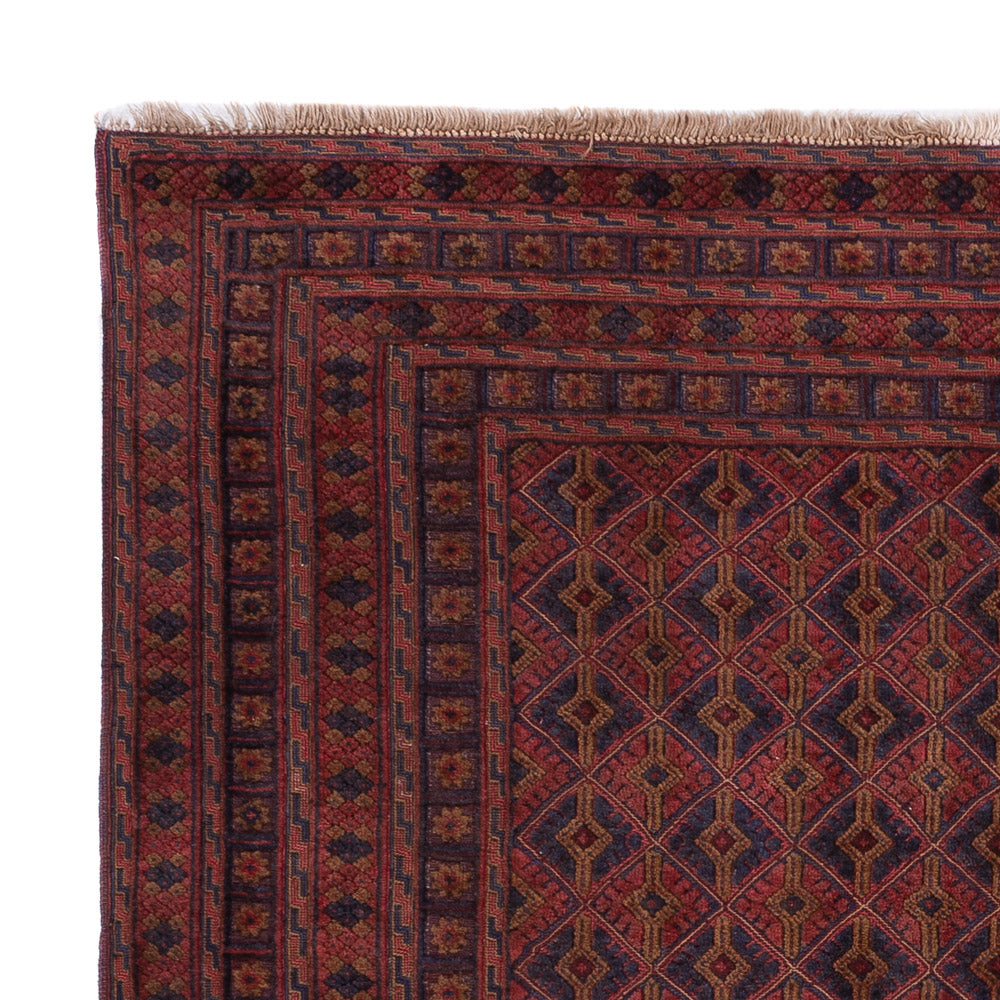 Kelim Afghan Teppich 155x205cm - dunkelrot