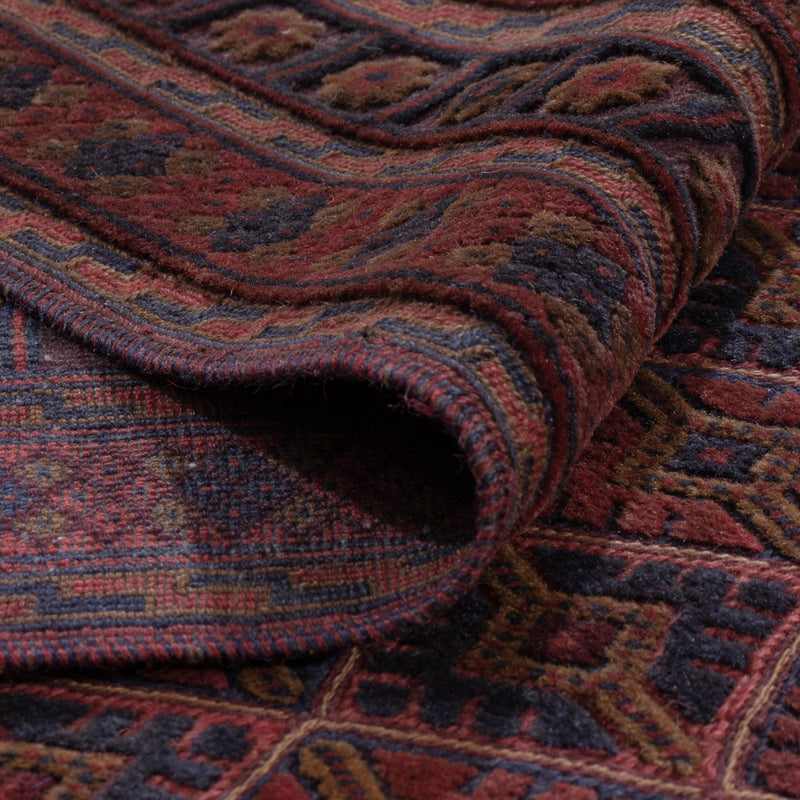 Kelim Afghan Teppich 155x205cm - dunkelrot