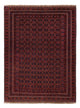 Kelim Afghan Teppich 143x192cm - dunkelrot