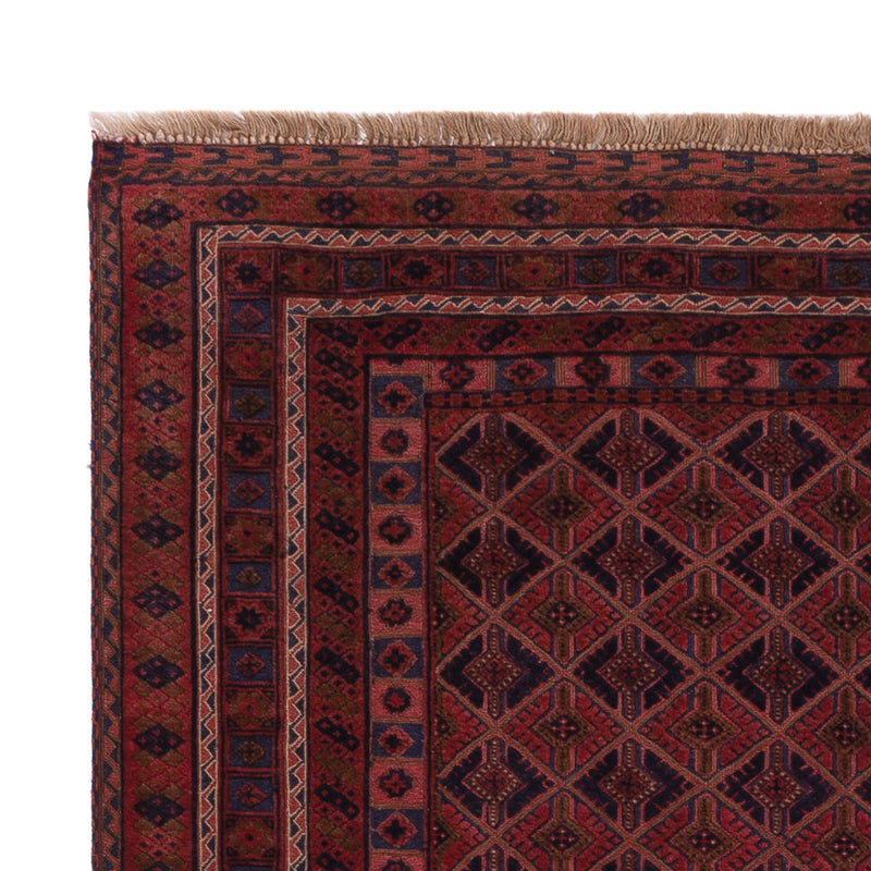 Kelim Afghan Teppich 143x192cm - dunkelrot