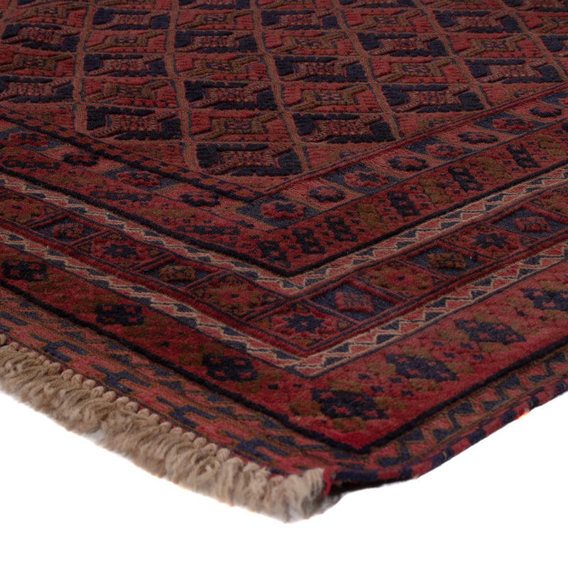 Kelim Afghan Teppich 143x192cm - dunkelrot