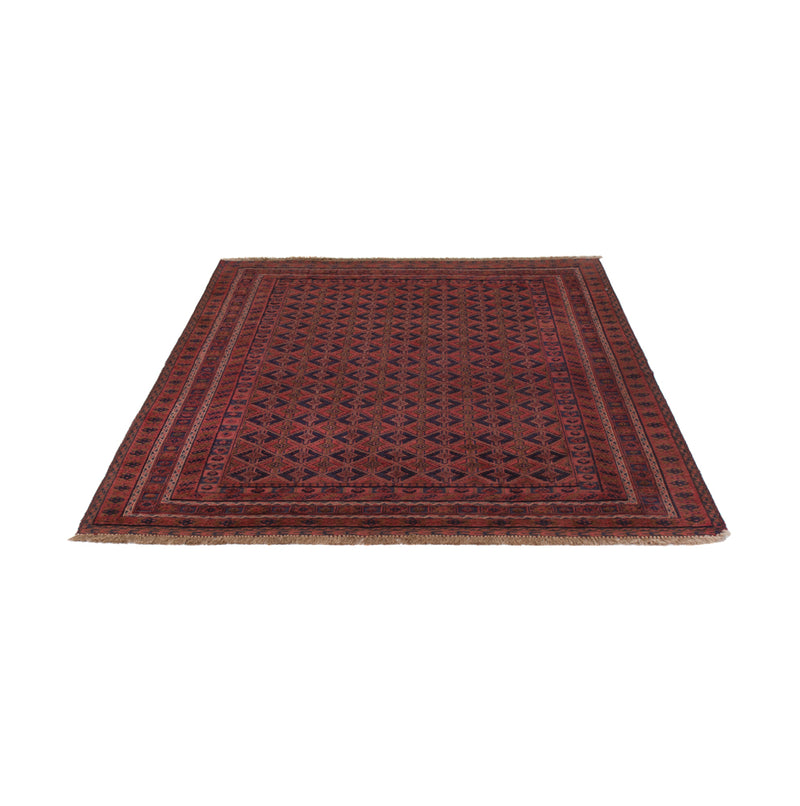 Kelim Afghan Teppich 143x192cm - dunkelrot