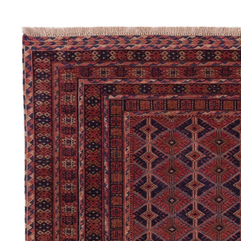 Kelim Afghan Teppich 152x190cm - dunkelrot