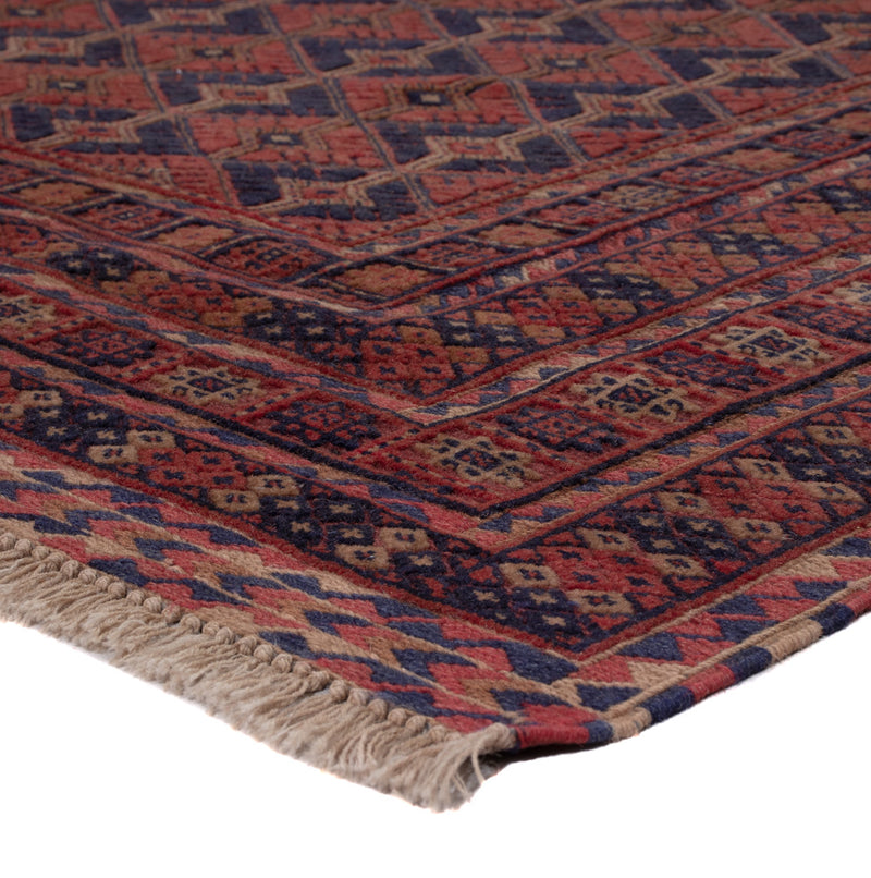 Kelim Afghan Teppich 152x190cm - dunkelrot