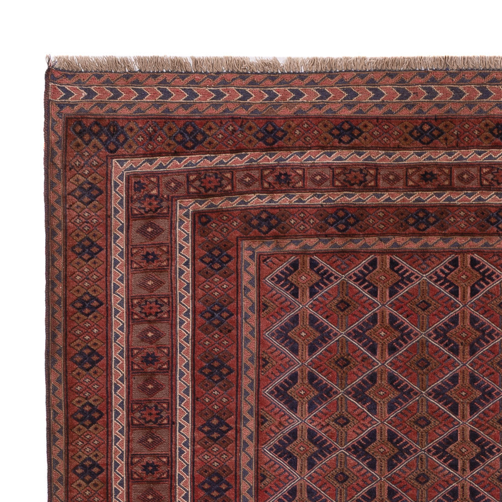 Kelim Afghan Teppich 162x198cm - dunkelrot