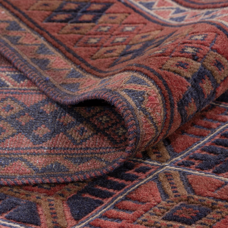 Kelim Afghan Teppich 162x198cm - dunkelrot