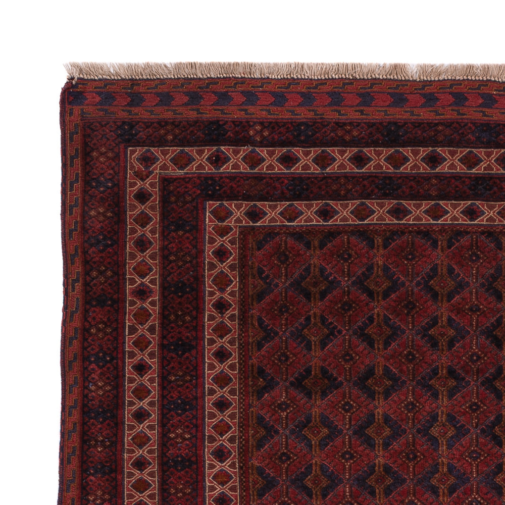 Kelim Afghan Teppich 155x190cm - dunkelrot