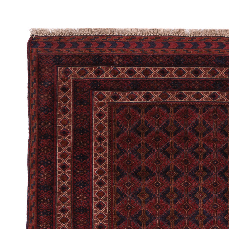 Kelim Afghan Teppich 155x190cm - dunkelrot