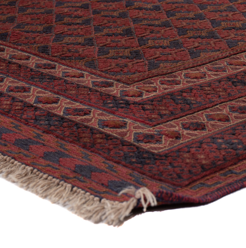 Kelim Afghan Teppich 155x190cm - dunkelrot