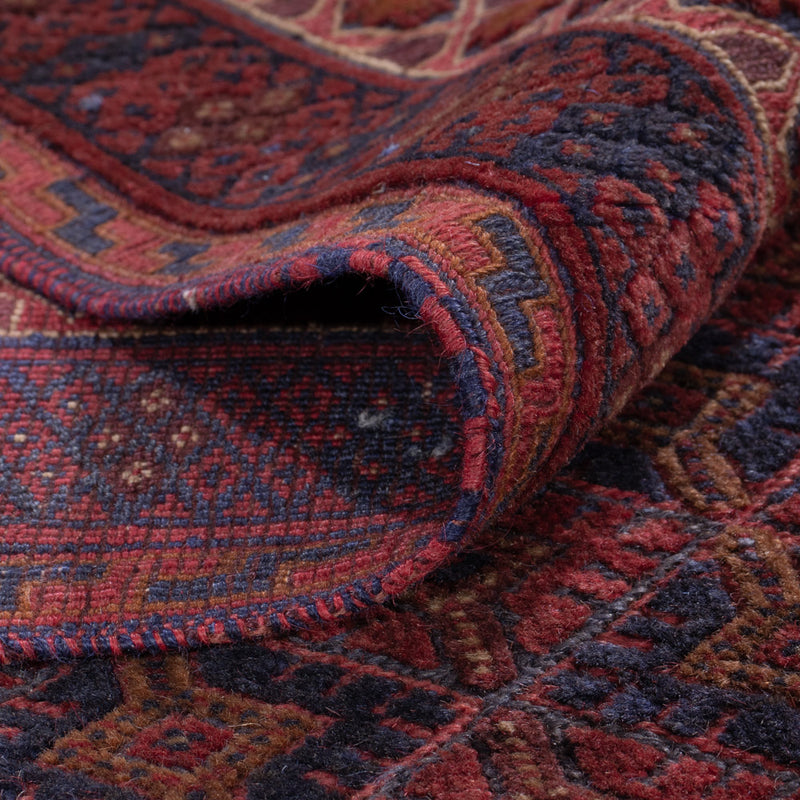 Kelim Afghan Teppich 155x190cm - dunkelrot