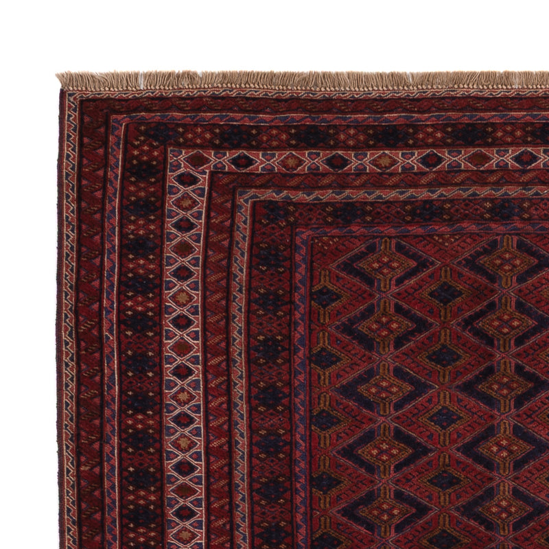Kelim Afghan Teppich 150x204cm - dunkelrot