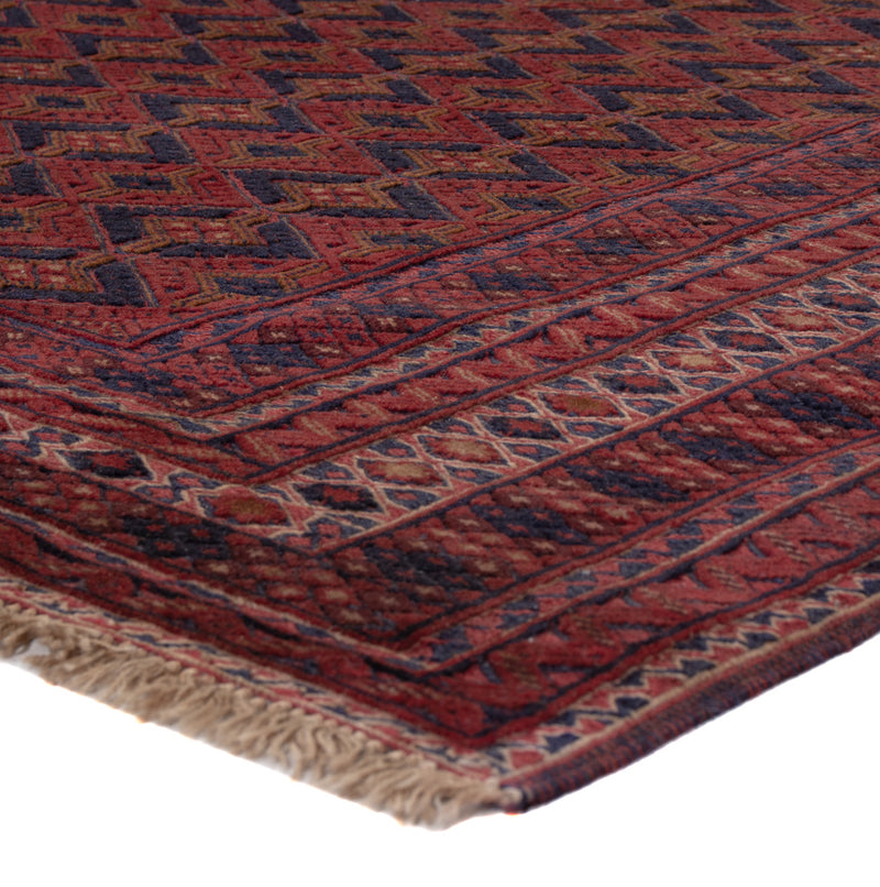 Kelim Afghan Teppich 150x204cm - dunkelrot
