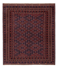 Kelim Afghan Teppich 157x183cm - dunkelrot – product image