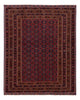 Kelim Afghan Teppich 153x190cm - dunkelrot