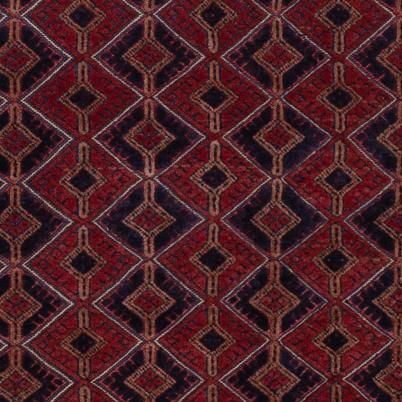 Kelim Afghan Teppich 153x190cm - dunkelrot