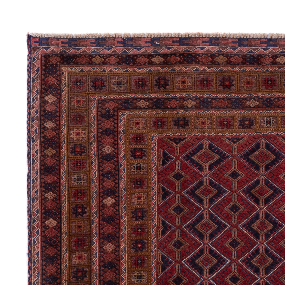 Kelim Afghan Teppich 153x190cm - dunkelrot