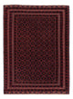 Kelim Afghan Teppich 153x204cm - dunkelrot