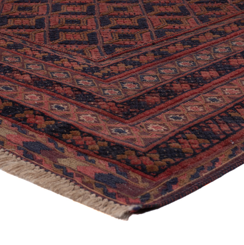 Kelim Afghan Teppich 153x204cm - dunkelrot