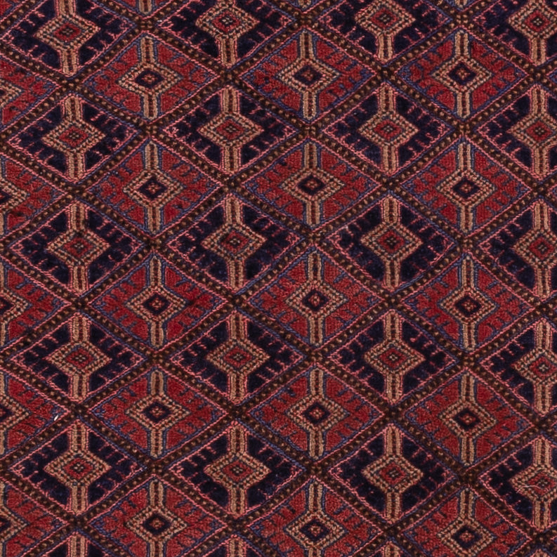 Kelim Afghan Teppich 140x190cm - dunkelrot