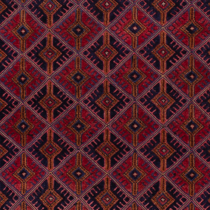 Kelim Afghan Teppich 158x197cm - dunkelrot