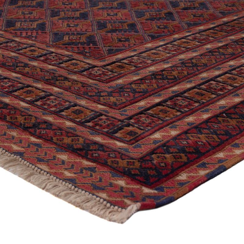 Kelim Afghan Teppich 158x197cm - dunkelrot