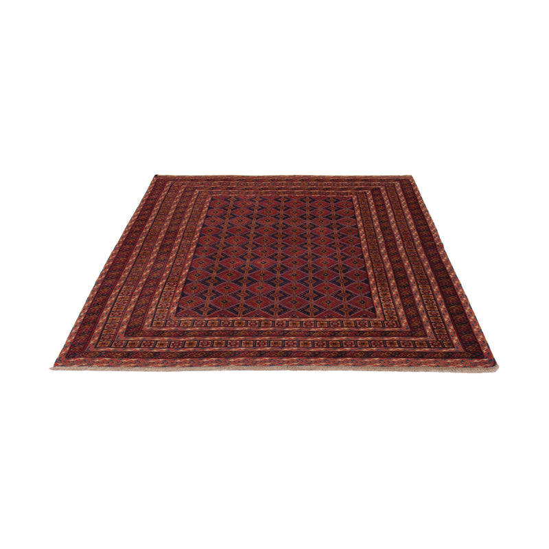 Kelim Afghan Teppich 158x197cm - dunkelrot