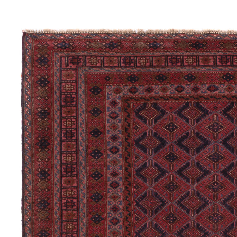 Kelim Afghan Teppich 146x200cm - dunkelrot