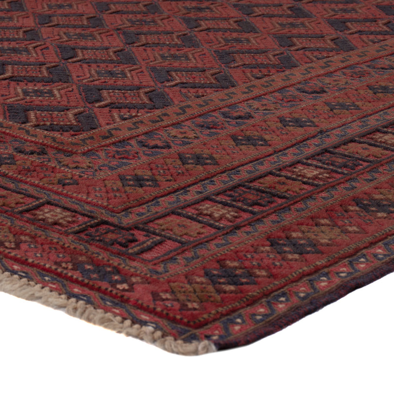 Kelim Afghan Teppich 146x200cm - dunkelrot