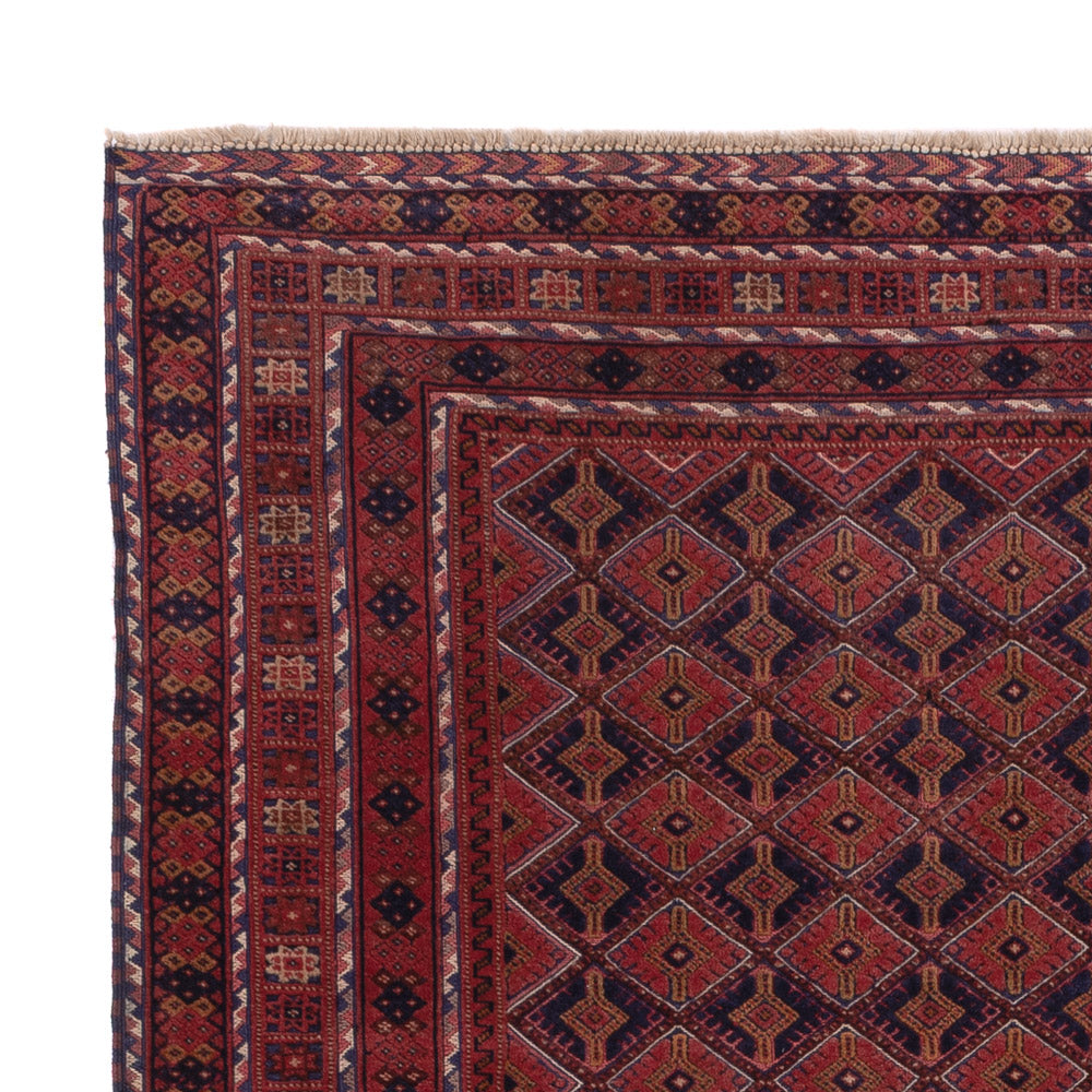 Kelim Afghan Teppich 152x203cm - dunkelrot