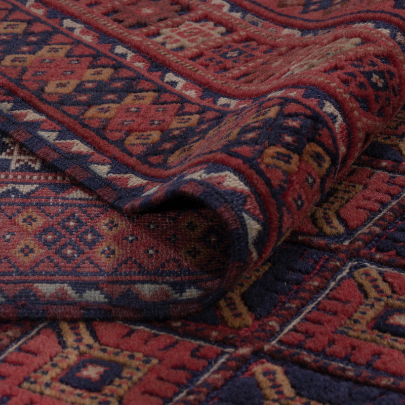 Kelim Afghan Teppich 152x203cm - dunkelrot