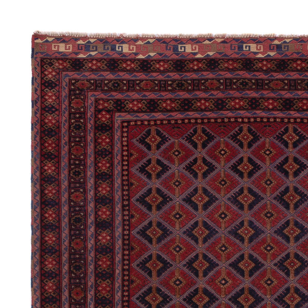 Kelim Afghan Teppich 158x193cm - dunkelrot