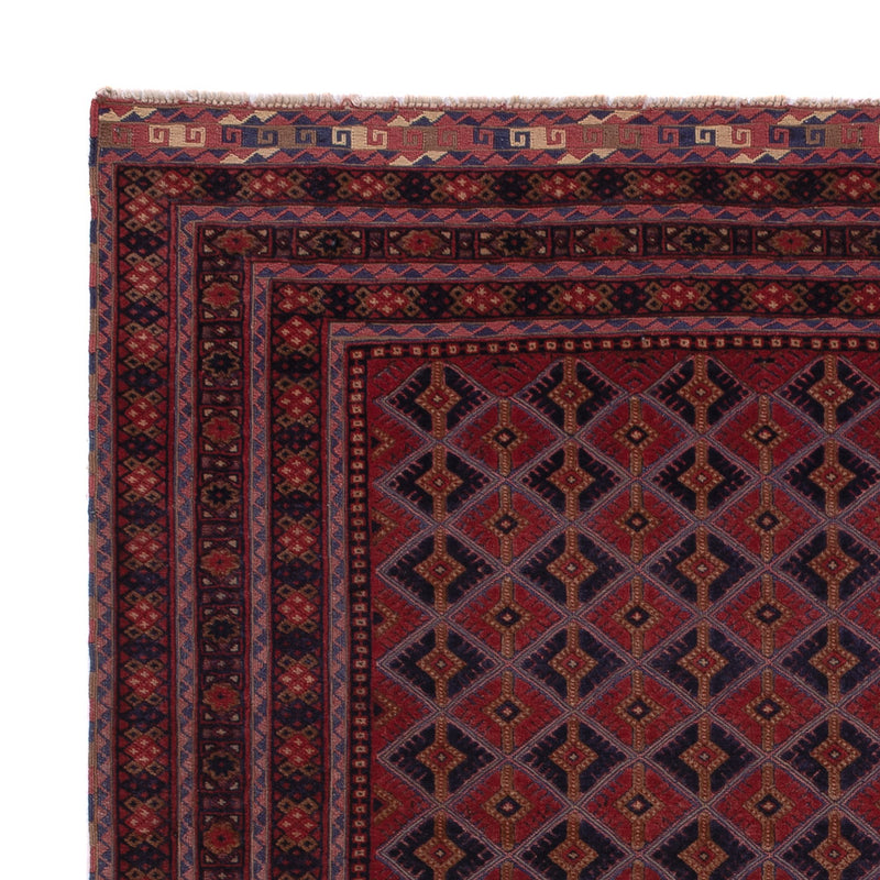 Kelim Afghan Teppich 158x193cm - dunkelrot